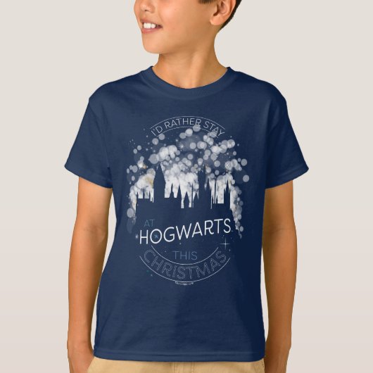 Ich Bleibe lieber bei HOGWARTS™ Magic Lights Art T-Shirt (Vorderseite)