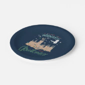 Ich Bleibe lieber zu Weihnachten auf Hogwarts Pappteller (Schrägansicht)