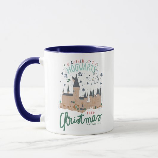 Ich Bleibe lieber zu Weihnachten auf Hogwarts Tasse (Links)