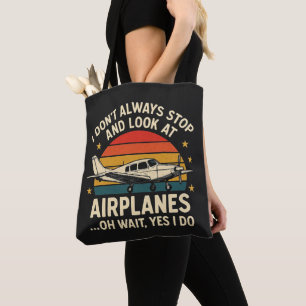 Ich bleibe nicht immer stehen und schaue Flugzeuge Tasche