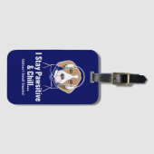 Ich Bleibe Pawsitive und Chill Beagle Funny Dog Gepäckanhänger (Vorderseite (Horizontal))