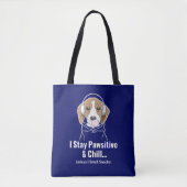 Ich Bleibe Pawsitive und Chill Beagle Funny Dog Tasche (Vorderseite)