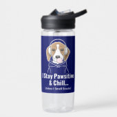 Ich Bleibe Pawsitive und Chill Beagle Funny Dog Trinkflasche (Links)