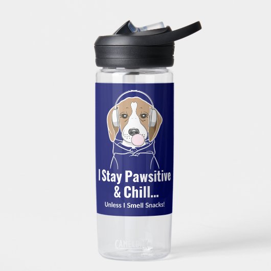 Ich Bleibe Pawsitive und Chill Beagle Funny Dog Trinkflasche (Links)