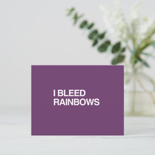 ICH BLEIBE RAINBOWS POSTKARTE (Stehend Vorderseite)