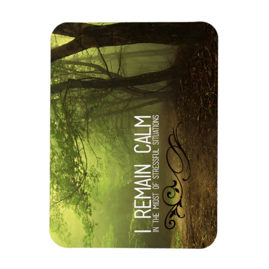 "Ich bleibe ruhig" Motivation Affirmation Flexibel Magnet (Vertikal)