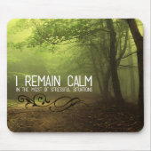 "Ich bleibe ruhig" Motivation Affirmation Mousepad (Vorne)