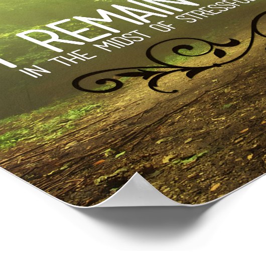 "Ich bleibe ruhig" Motivation Affirmation Poster (Ecke)