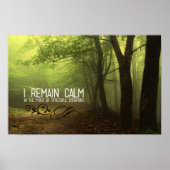"Ich bleibe ruhig" Motivation Affirmation Poster (Vorne)