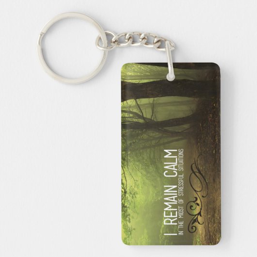 "Ich bleibe ruhig" Motivation Affirmation Schlüsselanhänger (Vorderseite)
