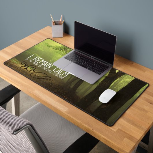 "Ich bleibe ruhig" Motivation Affirmation Schreibtischunterlage (Büro 2)