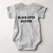 Ich bleibe weckte (BLM zurück) Baby Strampler (Rückseite)