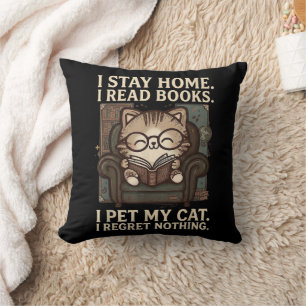 Ich bleibe zu Hause Ich lese Bücher Ich streichle Kissen