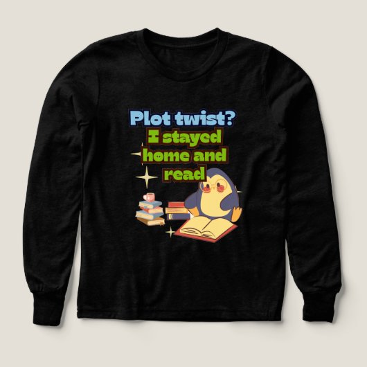 Ich blieb zu Hause und las Penguin Pullover Cozy B (Design Vorderseite)