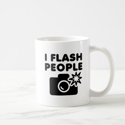 Ich blitze Leute Lustiger Becher Kaffeetasse (Rechts)