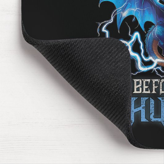 Ich blitzte vor dem Thunder-Fantasiedrache Mousepad (Ecke)