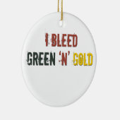 ich blute grünes n-Gold Keramik Ornament (Rechts)