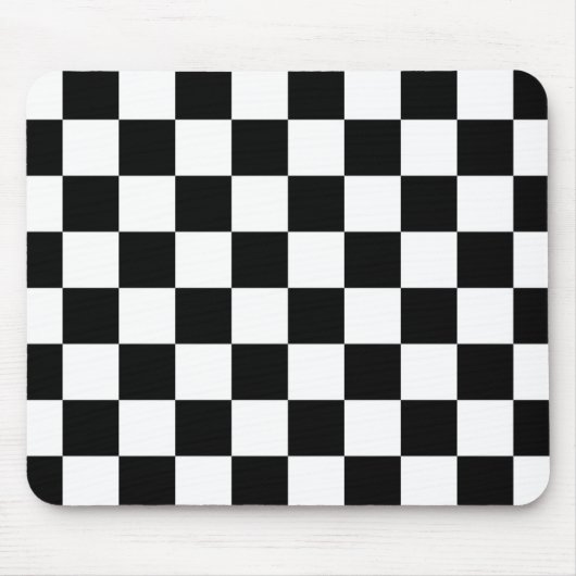 Ich blute, Karo-Schwarz-weiße Checkered Gewohnheit Mousepad (Vorne)