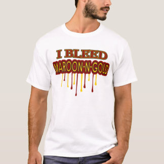 Ich blute kastanienbraunes n-Gold T-Shirt