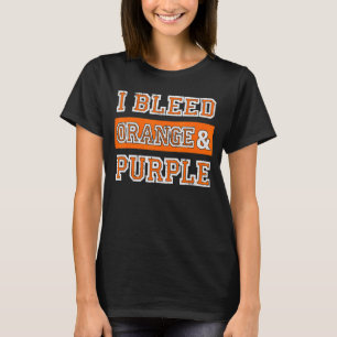 Ich blute Orange & Lila Sportteam Fan T-Shirt