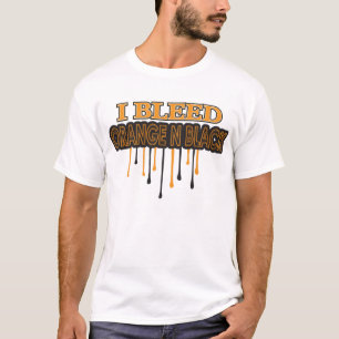 Ich blute orange n-Schwarzes T-Shirt