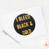 Ich blute Schwarz-Gold-Aufkleber Runder Aufkleber (Umschlag)