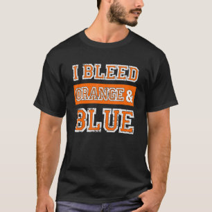Ich blutete Blue & Orange Sport Team Game Day T-Shirt