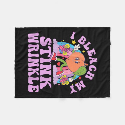 Ich blutete meinen stinkfarbenen Wrinkle Funny Adu Fleecedecke (Vorderseite (Horizontal))