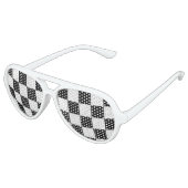 Ich blutete Racing Karo Schwarz-weiß Checked Custo Sonnenbrille (Schrägansicht)
