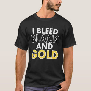 Ich blutete Schwarz-Gold-Sportteam High School Col T-Shirt