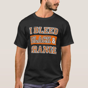 Ich blutete Schwarz & Orange Sportteam Stolz T-Shirt