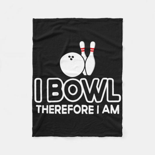 Ich Bowl also bin ich - Bowler Bowling Byll Funny Fleecedecke (Vorderseite)