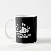 Ich bowl mit Button-Köpfen Funny Bowling Bekleidun Kaffeetasse (Links)