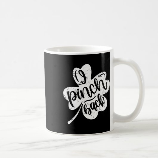 Ich boxe Ck Lustiger St. Patrick's Day Ich kneife  Kaffeetasse (Rechts)
