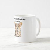 "Ich brachte Kekse mit" bettelnder Corgi Pen & Ink Kaffeetasse (VorderseiteRechts)