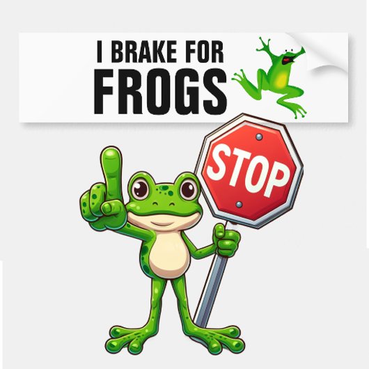 ICH BRAKE FÜR FROGS AUTOAUFKLEBER
