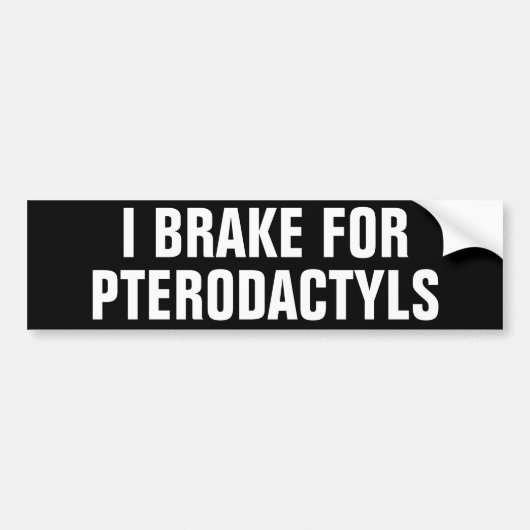 ICH BRAKE FÜR PTERODACTYLE AUTOAUFKLEBER (Vorne)