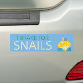 ICH BRAKE FÜR SNAILS Niedliches Pilz Autoaufkleber (Auf Auto)
