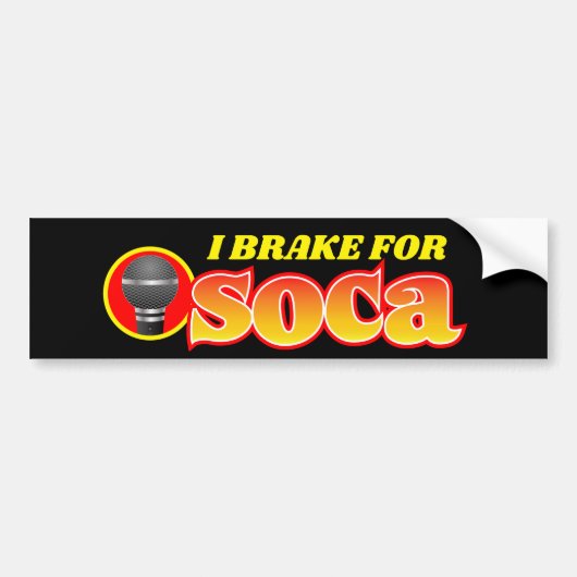 ICH BRAKE FÜR SOCA AUTOAUFKLEBER (Vorne)