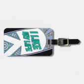 "Ich Brandungs-Gepäckanhänger mag MEINES Lebens" Gepäckanhänger (Vorderseite horizontal)