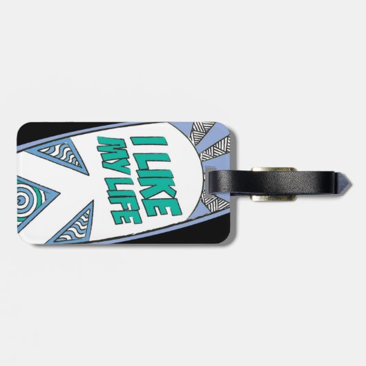 "Ich Brandungs-Gepäckanhänger mag MEINES Lebens" Gepäckanhänger (Rückseite horizontal)