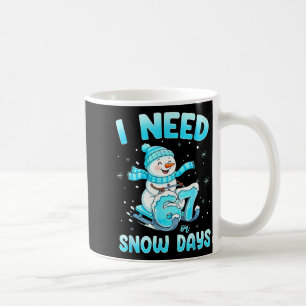 Ich brauche 6 7 Schneetage Weihnachten Schneemann Kaffeetasse