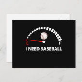 Ich brauche Baseball Postkarte (Vorne/Hinten)