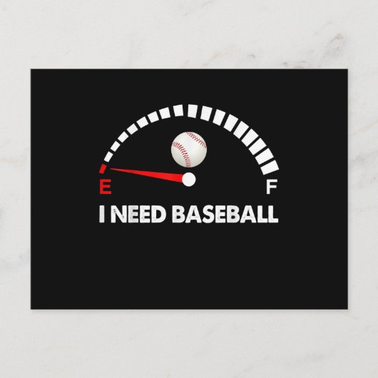 Ich brauche Baseball Postkarte (Vorderseite)