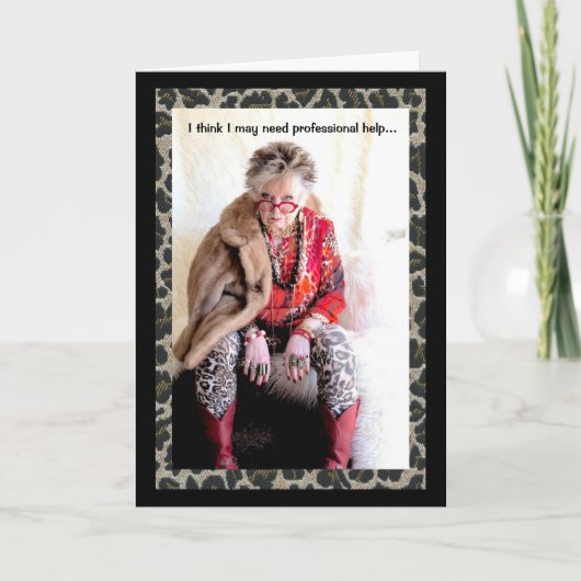 Ich brauche berufliche Hilfe bei der humorvollen K Karte (Vorderseite)