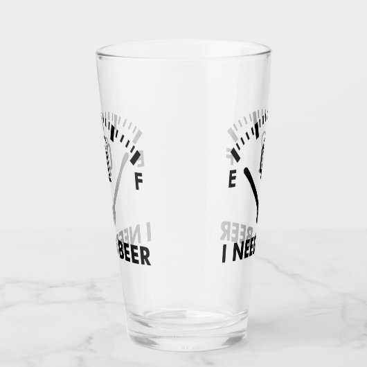 Ich brauche Bier Funny Party Glass Glas (Rechts)