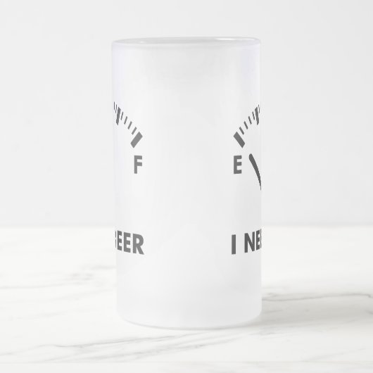 Ich brauche Bier Funny Party Glass Mattglas Bierglas (Mittel)