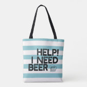 Ich brauche Bier Tote Tasche (Rückseite)