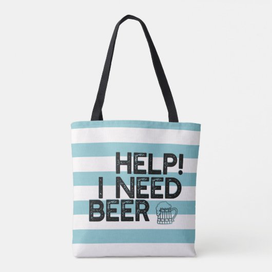 Ich brauche Bier Tote Tasche (Rückseite)