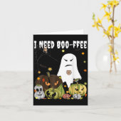 Ich brauche Boo-ffee Geist Jack-o-lantern Kaffeeli Karte (Gelbe Blume)